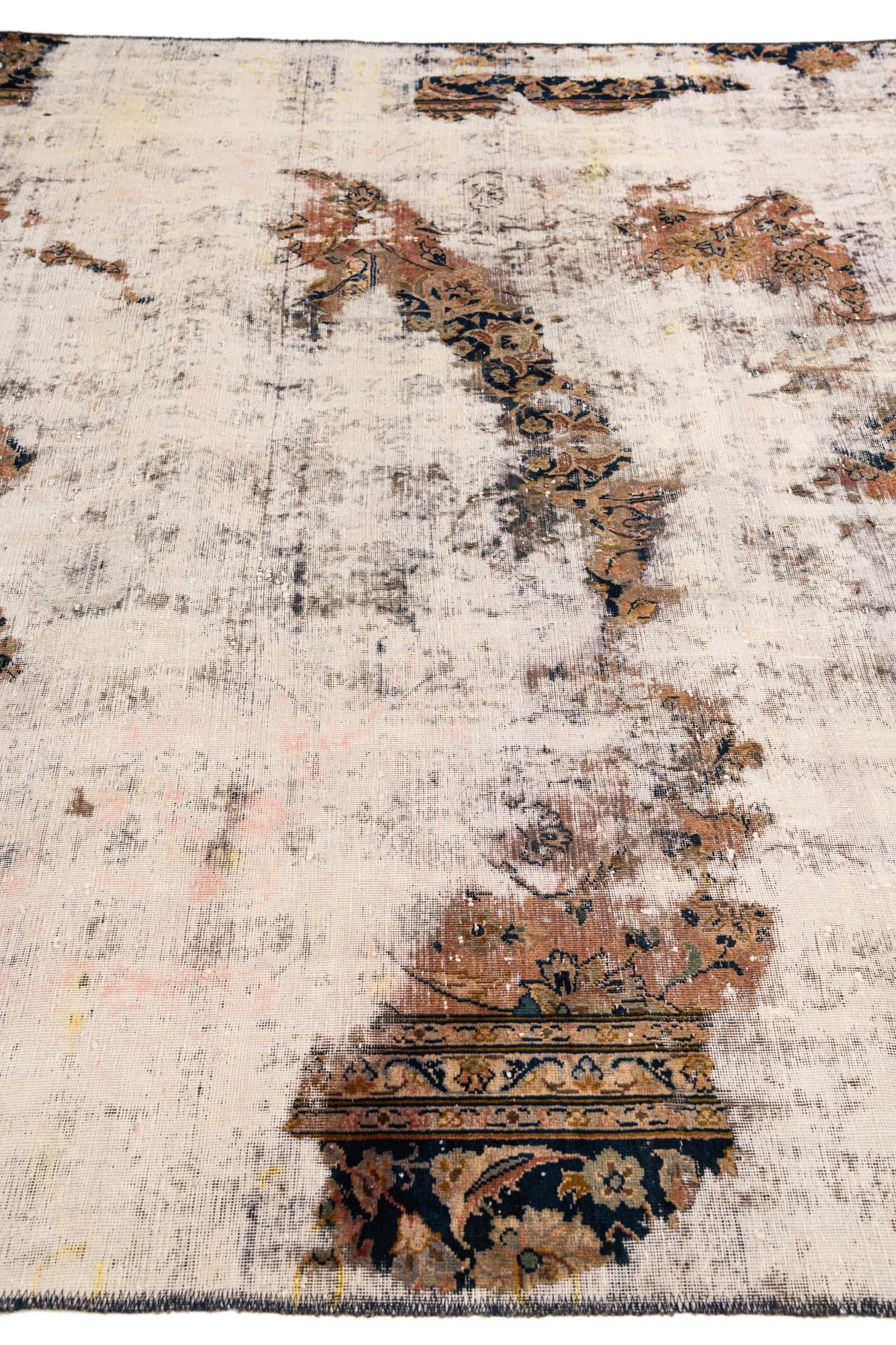 7' 5 x 10' 10 Hand Knotted Ultra Vintage Persian Wool Rug