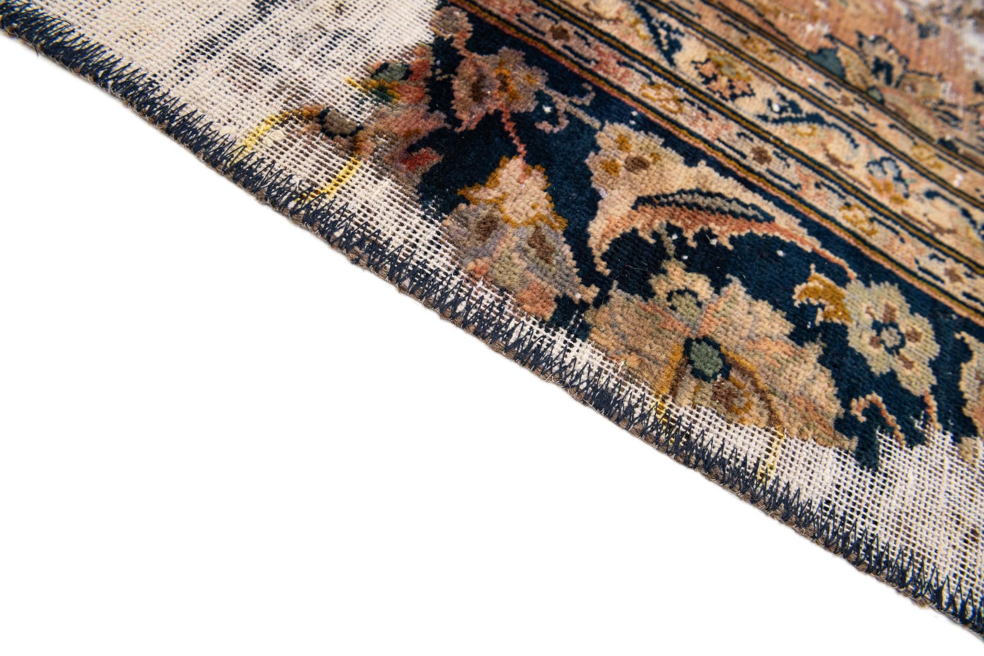 7' 5 x 10' 10 Hand Knotted Ultra Vintage Persian Wool Rug