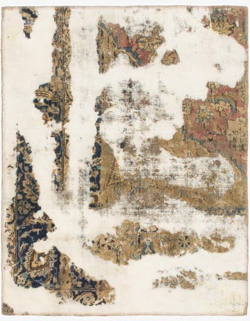 3' 5 x 4' 5 Hand Knotted Ultra Vintage Persian Wool Rug