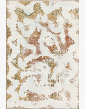 6' 8 x 10' Hand Knotted Ultra Vintage Persian Wool Rug