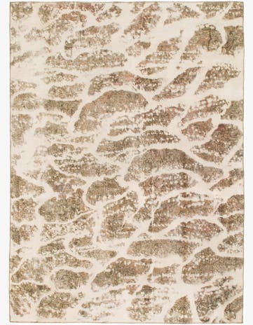 8' x 11' Hand Knotted Ultra Vintage Persian Wool Rug