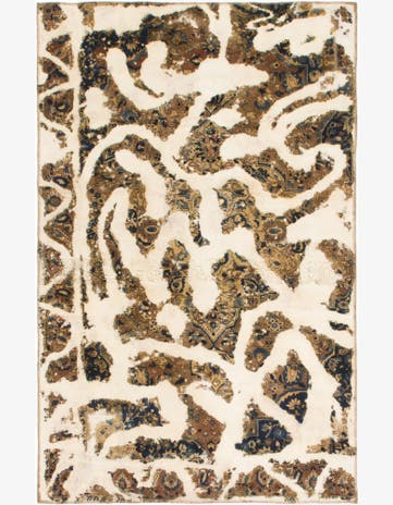 5' 9 x 9' Hand Knotted Ultra Vintage Persian Wool Rug