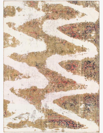 5' 6 x 7' 7 Hand Knotted Ultra Vintage Persian Wool Rug