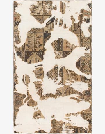 4' 7 x 8' Hand Knotted Ultra Vintage Persian Wool Rug