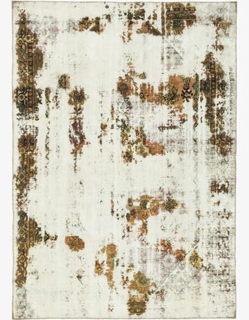 5' 10 x 8' 5 Hand Knotted Ultra Vintage Persian Wool Rug