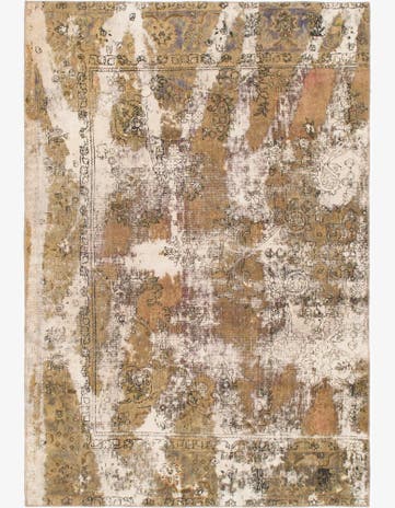 6' 5 x 9' 4 Hand Knotted Ultra Vintage Persian Wool Rug