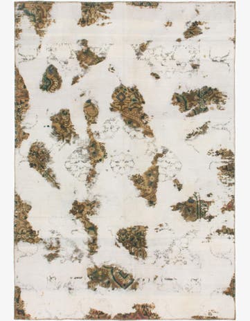 6' 4 x 9' Hand Knotted Ultra Vintage Persian Wool Rug