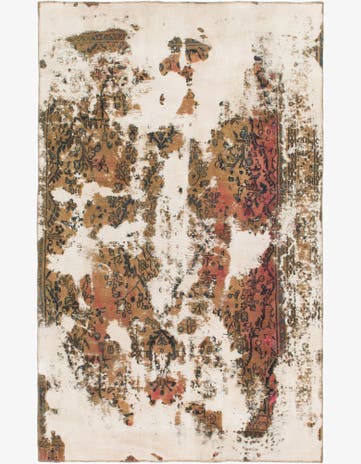 5' 7 x 8' 10 Hand Knotted Ultra Vintage Persian Wool Rug