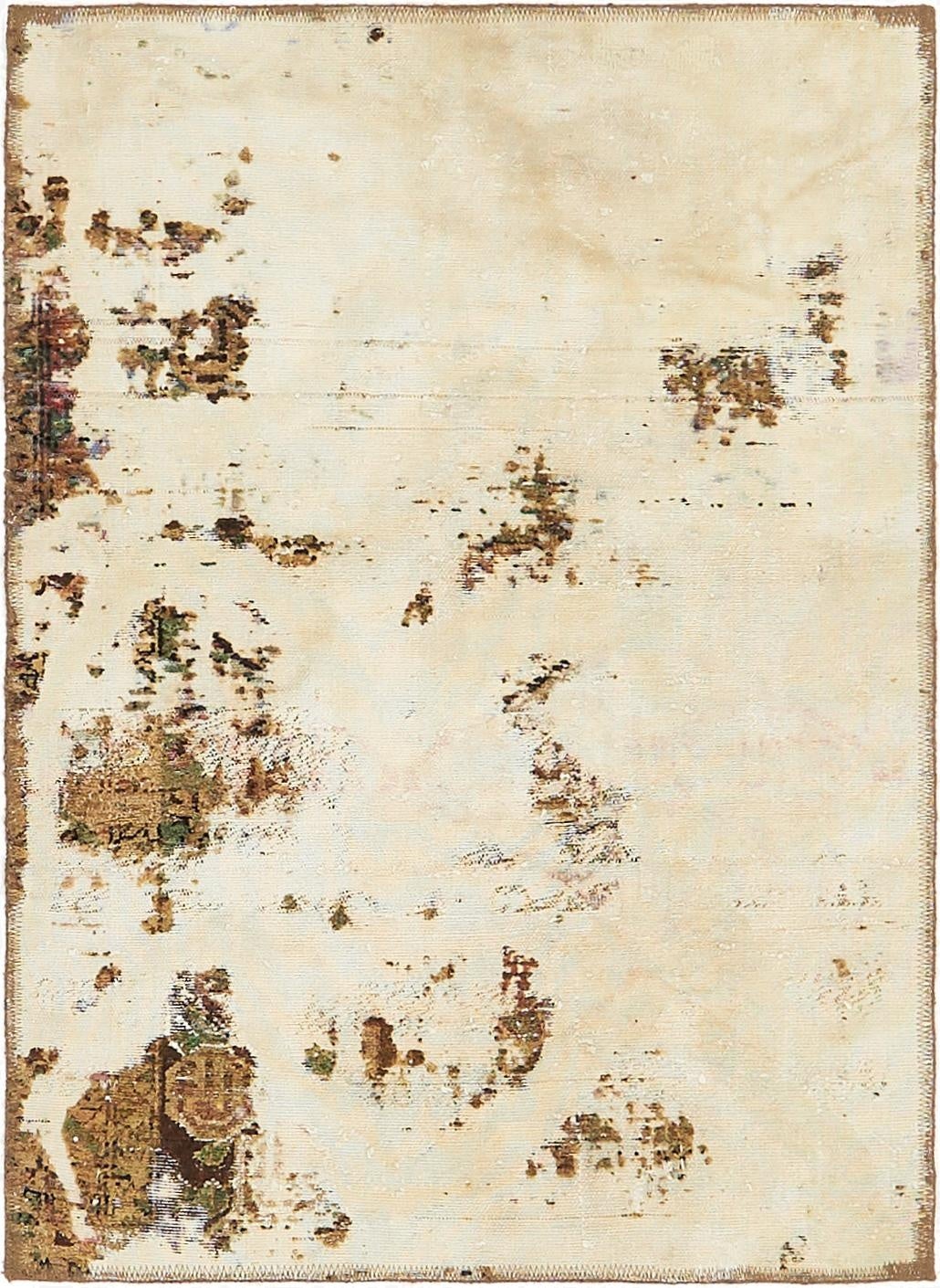 3' x 4'  Hand Knotted Ultra Vintage Persian Wool Rug