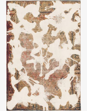 6' 4 x 9' 8 Hand Knotted Ultra Vintage Persian Wool Rug