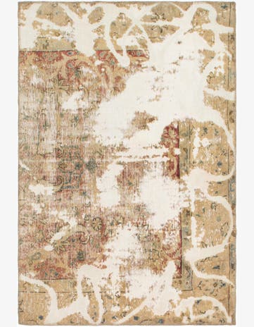 4' x 6' Hand Knotted Ultra Vintage Persian Wool Rug