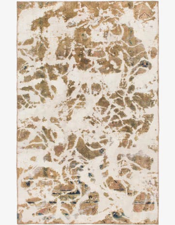 4' 9 x 7' 5 Hand Knotted Ultra Vintage Persian Wool Rug