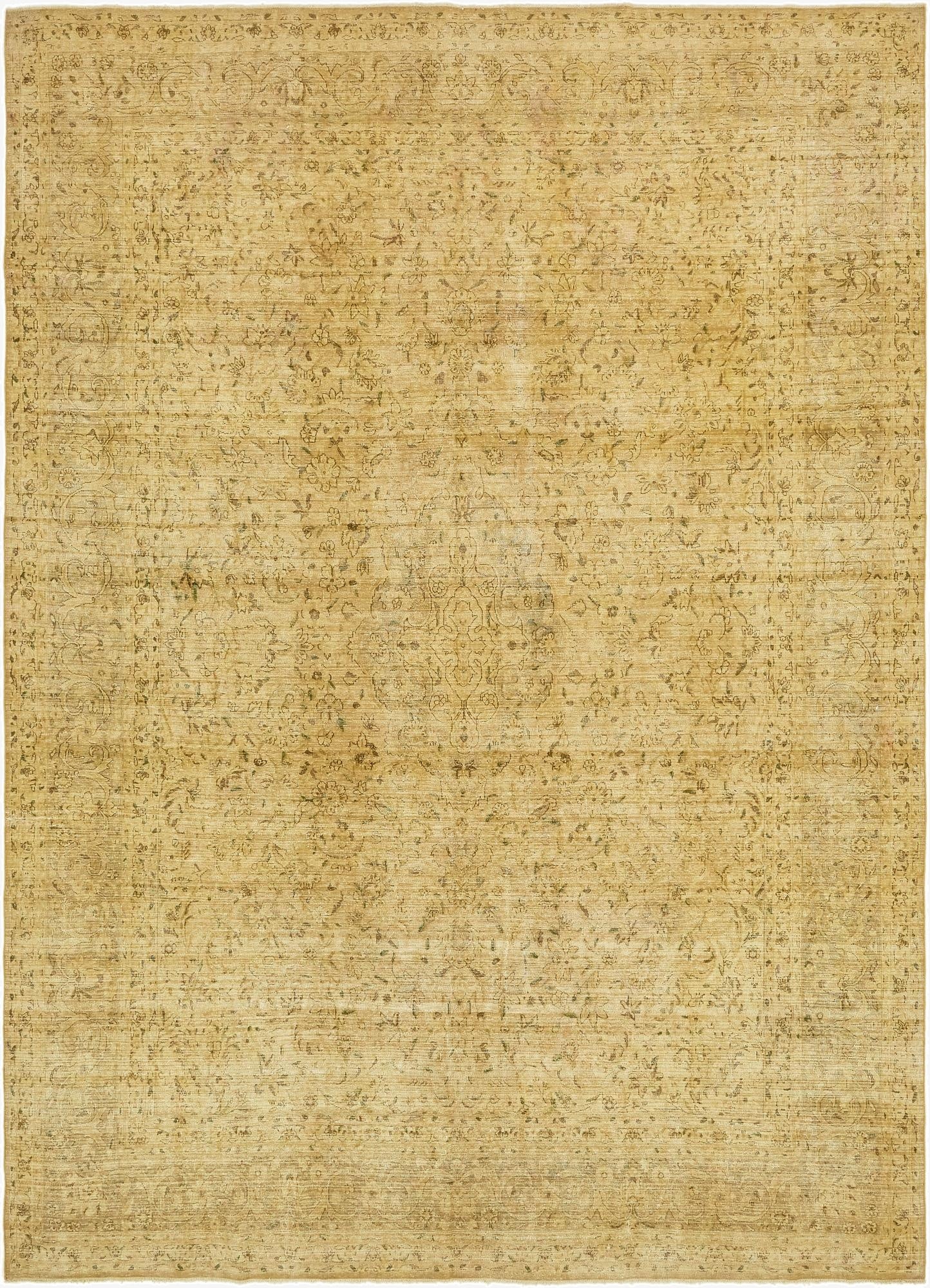 9' 10 x 13' 6  Hand Knotted Ultra Vintage Persian Wool Rug