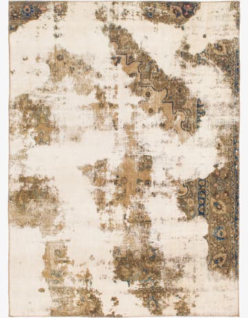 6' 8 x 9' 3 Hand Knotted Ultra Vintage Persian Wool Rug