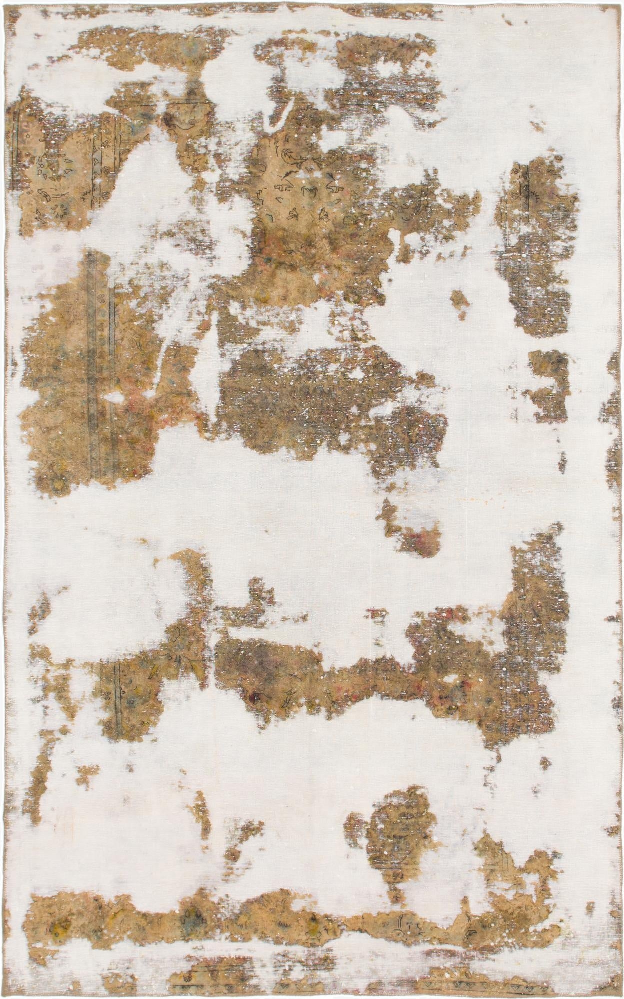 6' 2 x 10'  Hand Knotted Ultra Vintage Persian Wool Rug