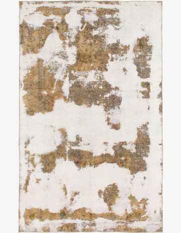 6' 2 x 10' Hand Knotted Ultra Vintage Persian Wool Rug