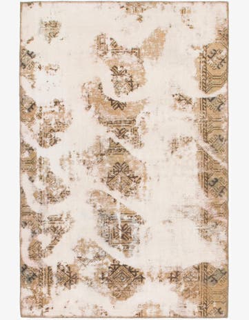 3' 9 x 5' 10 Hand Knotted Ultra Vintage Persian Wool Rug