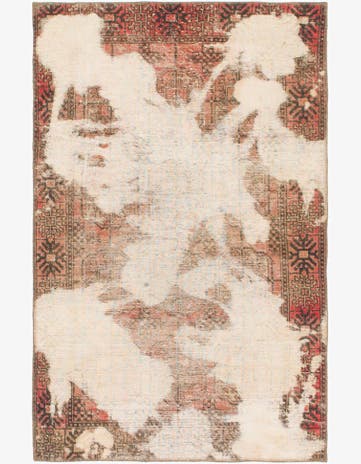 3' 7 x 5' 8 Hand Knotted Ultra Vintage Persian Wool Rug