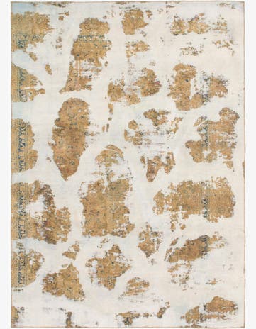 7' x 9' 8 Hand Knotted Ultra Vintage Persian Wool Rug