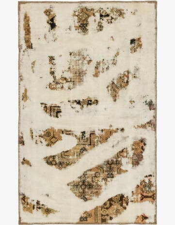 3' 4 x 5' 4 Hand Knotted Ultra Vintage Persian Wool Rug