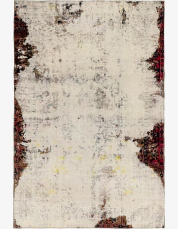 6' x 9' 3 Hand Knotted Ultra Vintage Persian Wool Rug