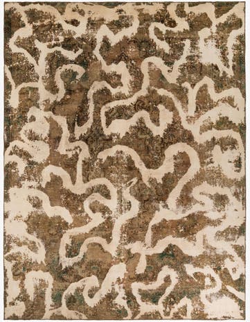 9' 4 x 12' 2 Hand Knotted Ultra Vintage Persian Wool Rug