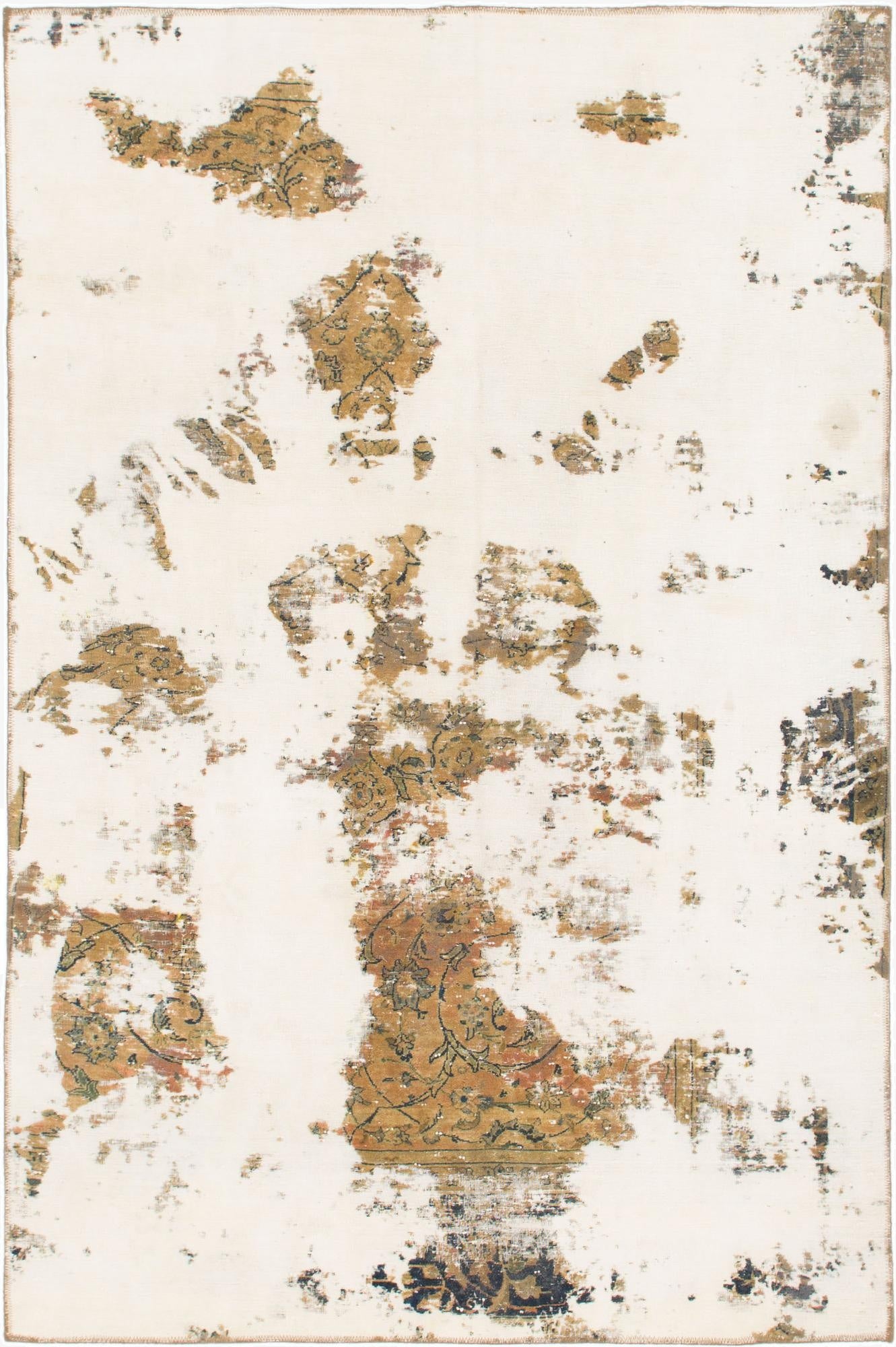 5' 7 x 8' 5  Hand Knotted Ultra Vintage Persian Wool Rug