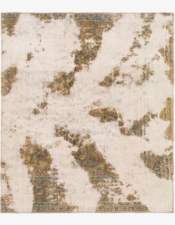 5' 5 x 6' 4 Hand Knotted Ultra Vintage Persian Wool Rug