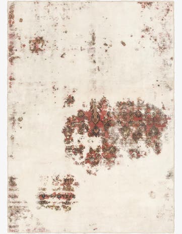 4' 7 x 6' 6 Hand Knotted Ultra Vintage Persian Wool Rug