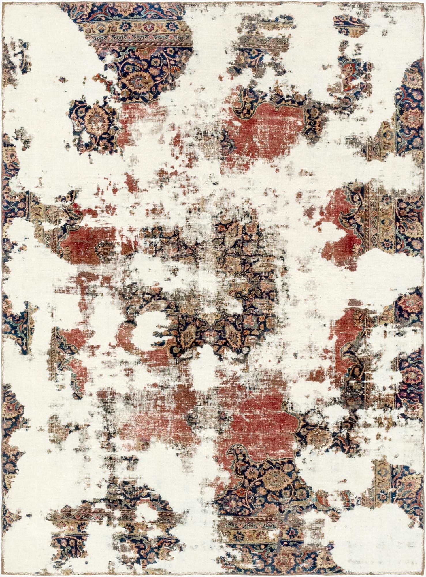 7' x 10'  Hand Knotted Ultra Vintage Persian Wool Rug