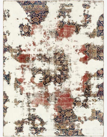 7' x 10' Hand Knotted Ultra Vintage Persian Wool Rug