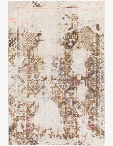 5' 10 x 8' 6 Hand Knotted Ultra Vintage Persian Wool Rug