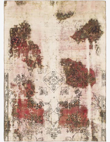 7' 3 x 10' 2 Hand Knotted Ultra Vintage Persian Wool Rug