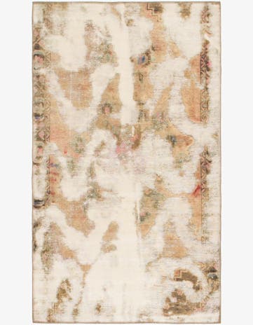 3' 7 x 6' 4 Hand Knotted Ultra Vintage Persian Wool Rug