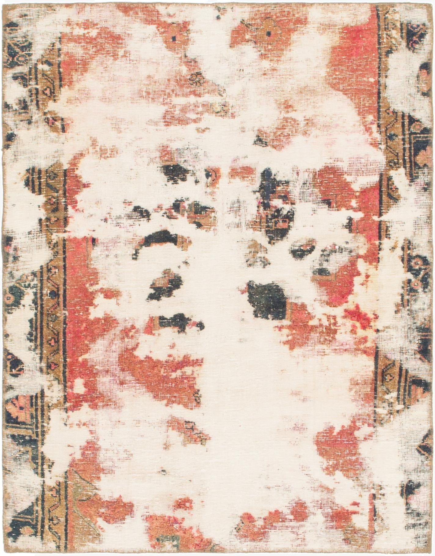 4' x 5' 3  Hand Knotted Ultra Vintage Persian Wool Rug