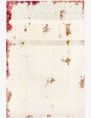 7' x 10' 6 Hand Knotted Ultra Vintage Persian Wool Rug