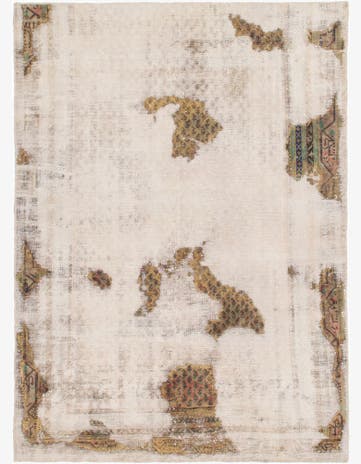 6' 2 x 8' 5 Hand Knotted Ultra Vintage Persian Wool Rug