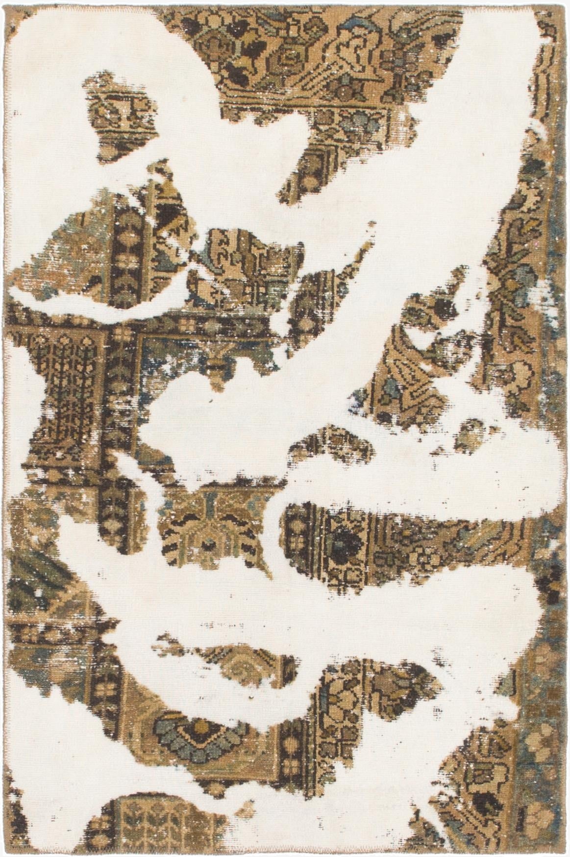 3' 2 x 5'  Hand Knotted Ultra Vintage Persian Wool Rug