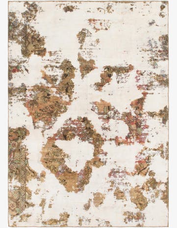 6' 2 x 8' 7 Hand Knotted Ultra Vintage Persian Wool Rug