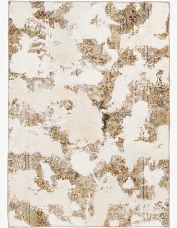 4' 8 x 6' 5 Hand Knotted Ultra Vintage Persian Wool Rug