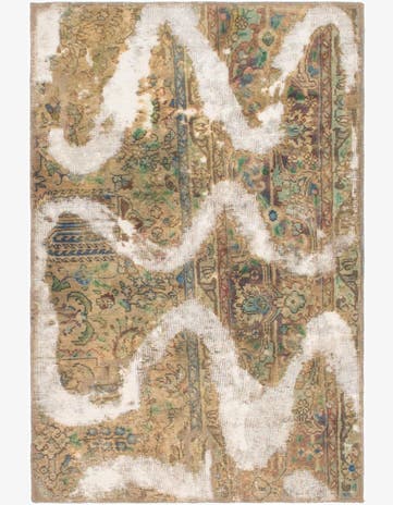 2' 6 x 4' Hand Knotted Ultra Vintage Persian Wool Rug