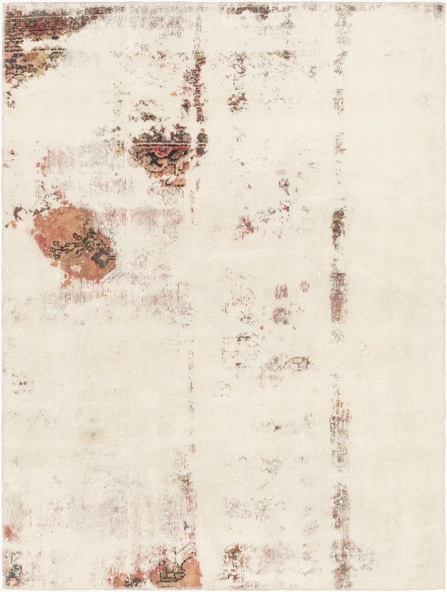 4' 9 x 6' 5  Hand Knotted Ultra Vintage Persian Wool Rug