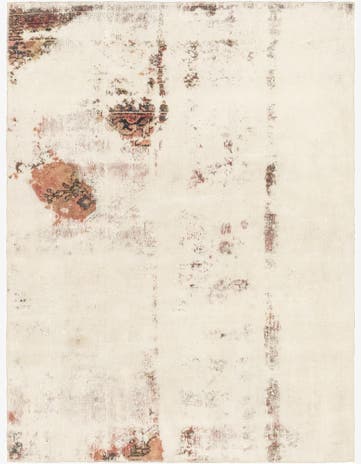 4' 9 x 6' 5 Hand Knotted Ultra Vintage Persian Wool Rug