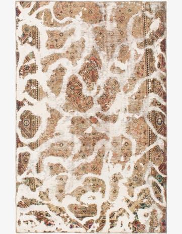 5' 4 x 8' 2 Hand Knotted Ultra Vintage Persian Wool Rug