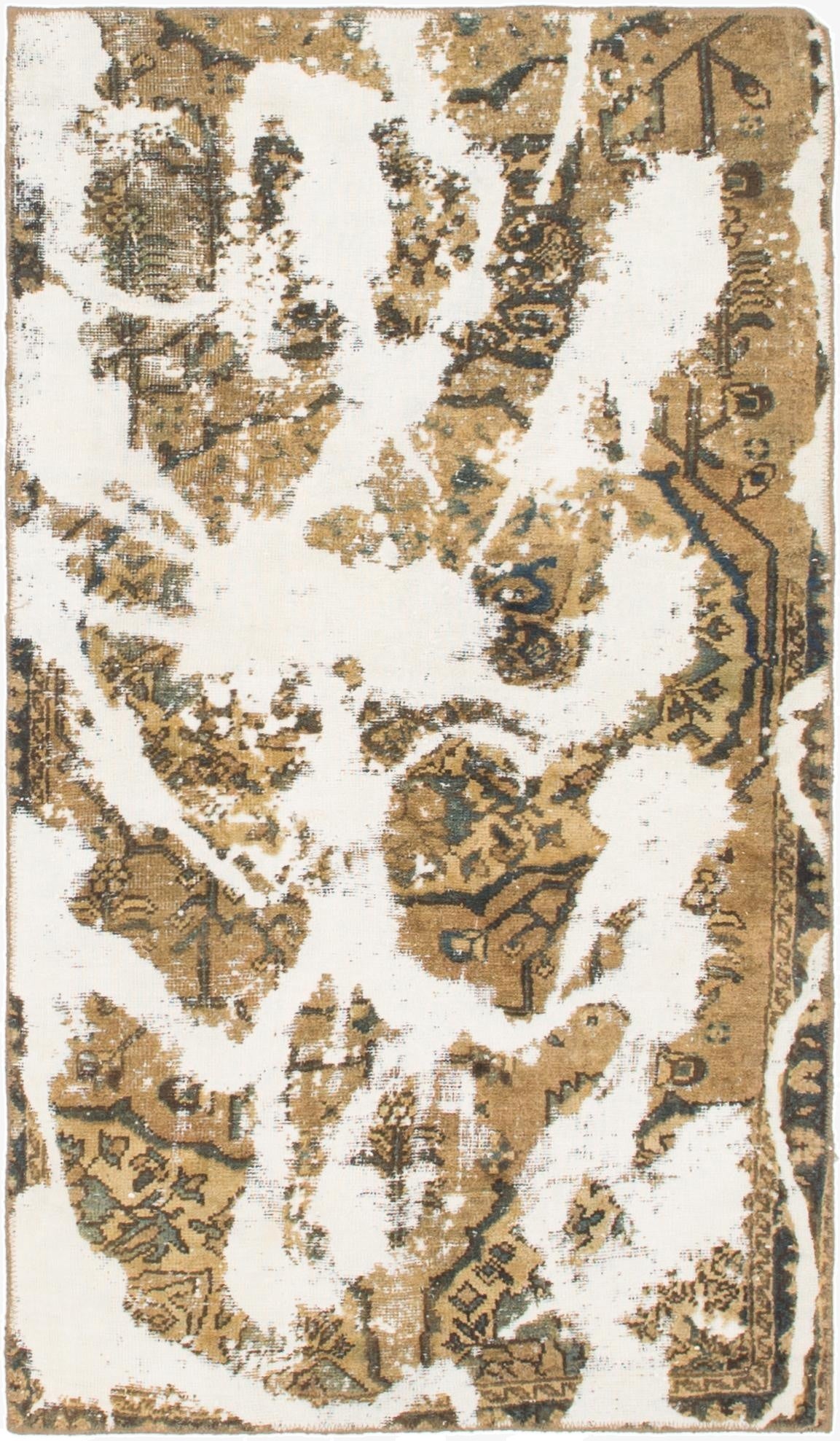 3' 2 x 5' 9  Hand Knotted Ultra Vintage Persian Wool Rug