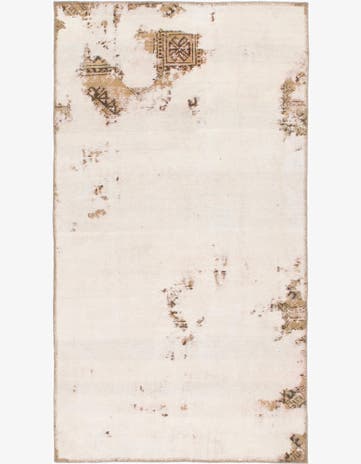 3' 7 x 6' 6 Hand Knotted Ultra Vintage Persian Wool Rug