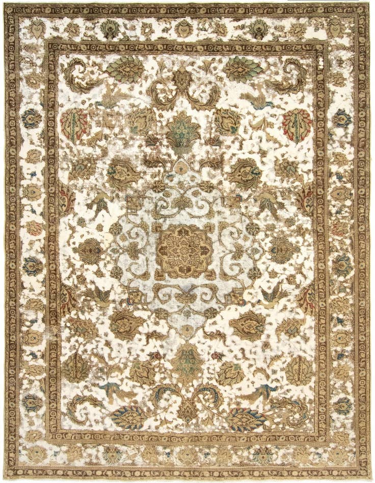 Detail image of 9' 4 x 12' 7 Hand Knotted Vintage Royal Persian Wool Rug