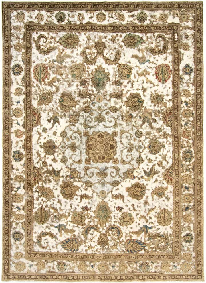 9' 4 x 12' 7 Hand Knotted Vintage Royal Persian Wool Rug