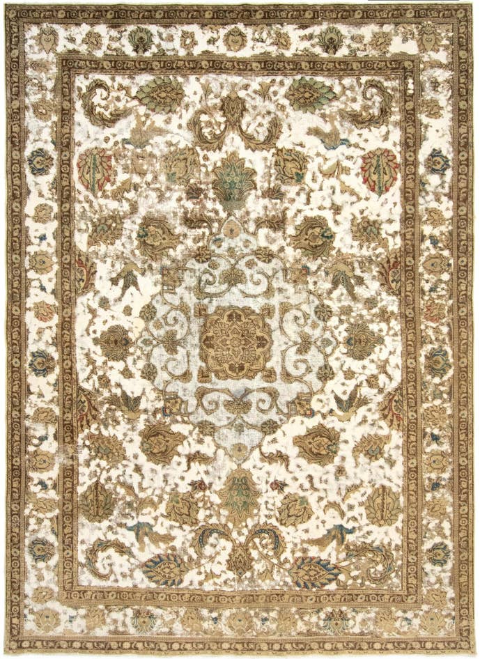 Detail image of 9' 4 x 12' 7 Hand Knotted Vintage Royal Persian Wool Rug