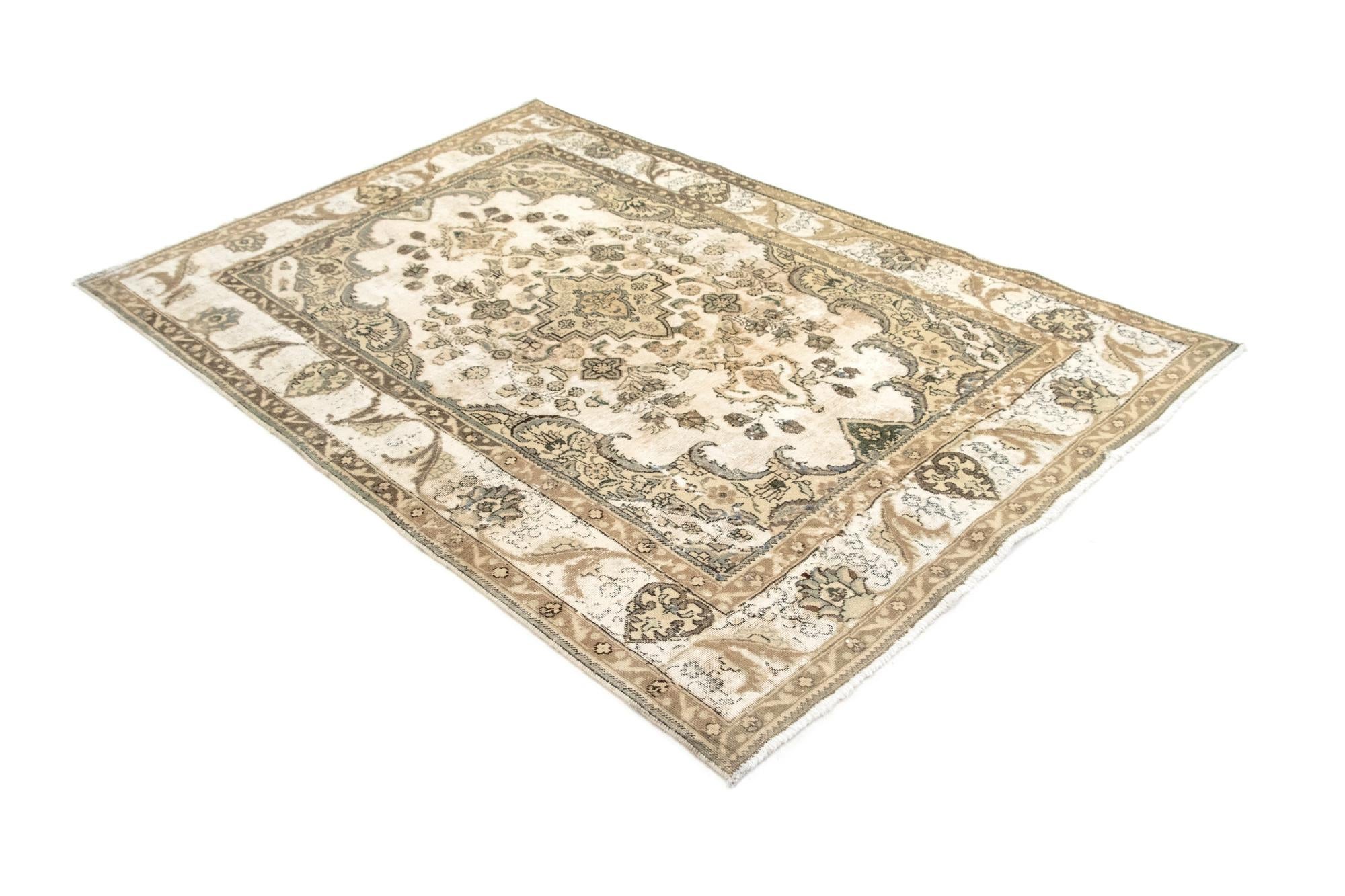 6' 4 x 9' 5 Hand Knotted Vintage Royal Persian Wool Rug